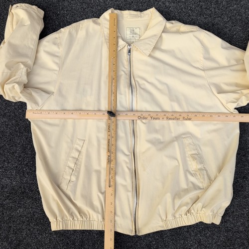 Vintage Brooks Brother Jacke Herren XXL Country Club Seide Khaki Gefüttert Full Zip Bomber - Bild 9 von 17
