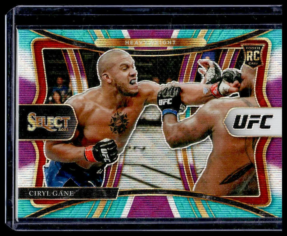 2021 Panini Select UFC Ciryl Gane RC Rookie Tri-Color Prizms 180