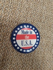 Made in the USA 3'' Button Hallmark Lapel Pin