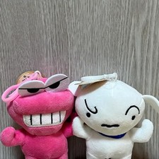 Chibi Muscular Wan Yama  White Puppy Keyring