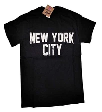 Nyc Factory Black New York City Unisex T-Shirt Distressed Screenprint Nyc Fact
