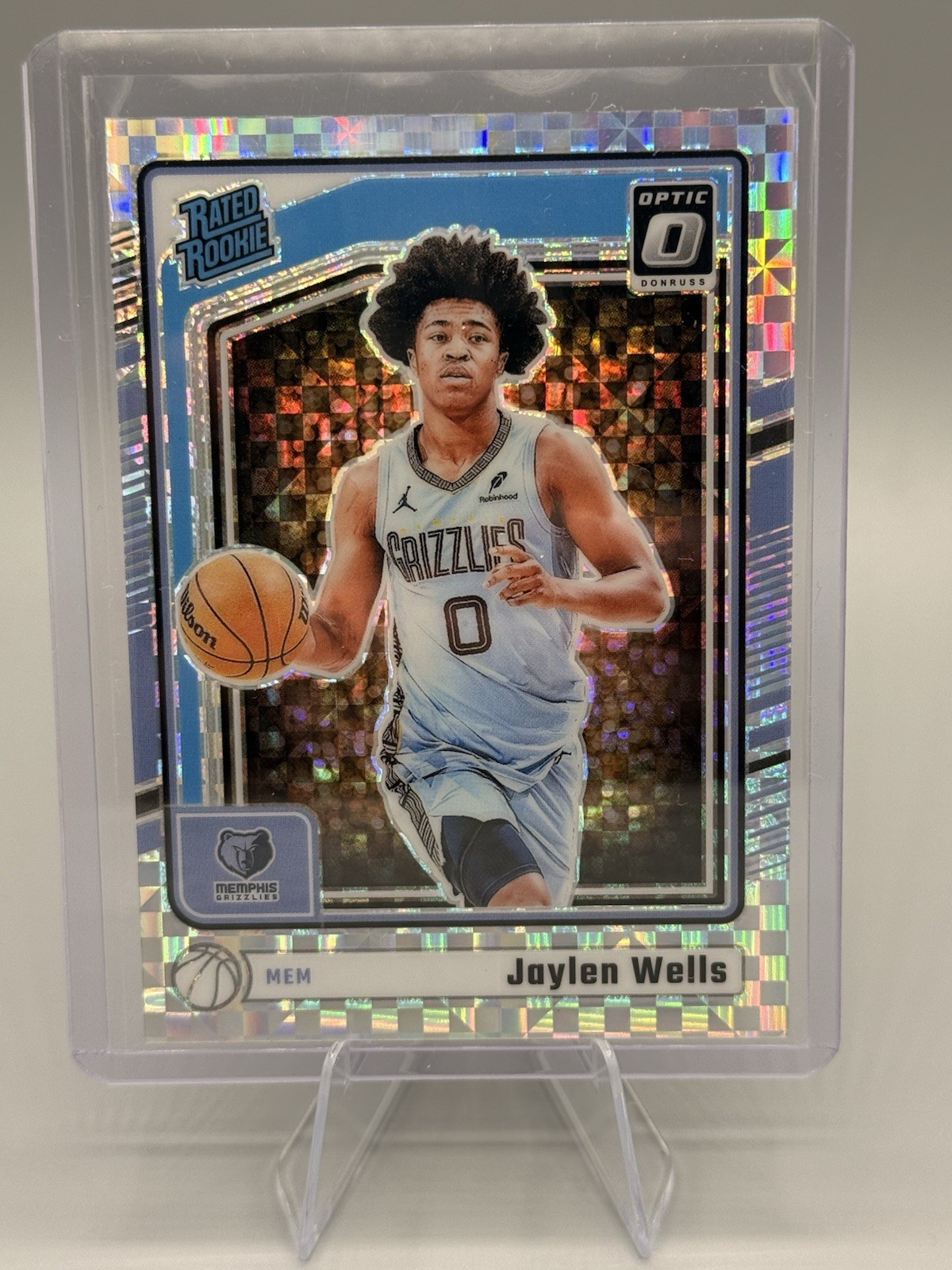 2024-25 Panini Optic Rated Rookie Jaylen Wells #252 Checkerboard Prizm SP