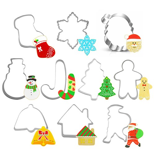 10 Pcs Ausstechformen Kind Weihnachtsausstecher Keksform Edelstahl - Bild 12 von 12