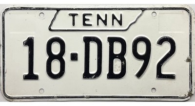 *BARGAIN BIN*  1971 Base Tennessee License Plate Sumner County #DB92