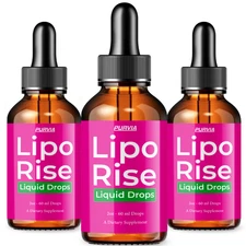 (3 Pack) Lipo Rise Drops for Weight Loss Liporise Digestion Sexy Slim Body (6oz)