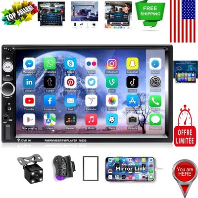 7-Inch Touchscreen Car Audio System with Bluetooth & Backup Camera Integration