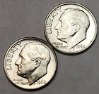 1962 P D Roosevelt Silver Dime Year Set, 90% Silver, Great For Albums, R-62H