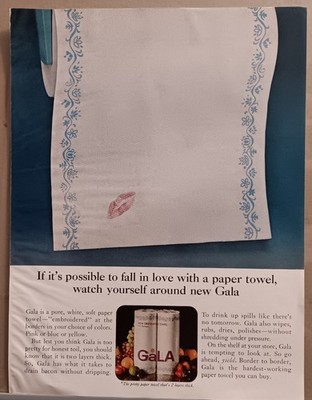 Vintage Gala Paper Towels Ad April 1965 Better Homes & Gardens Magazine