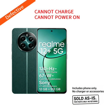 Defective realme 12+ 5G Smartphone 12+512 GB NFC Dual-SIM 120 Hz AMOLED Green