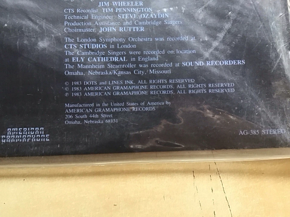 Mannheim Steamroller - Fresh Aire V LP 1983 American Gramaphone AG 385 Sealed! - Image 4 of 4