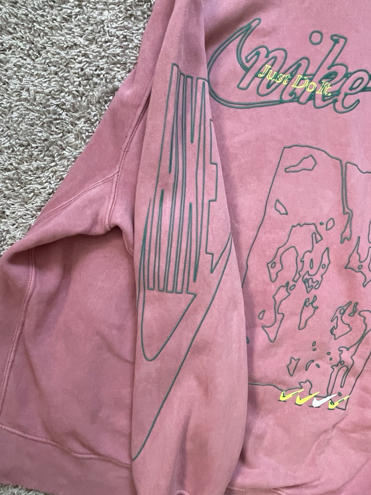 Nike Salmon Colored Authentically Distorted Hoodi… - image 8