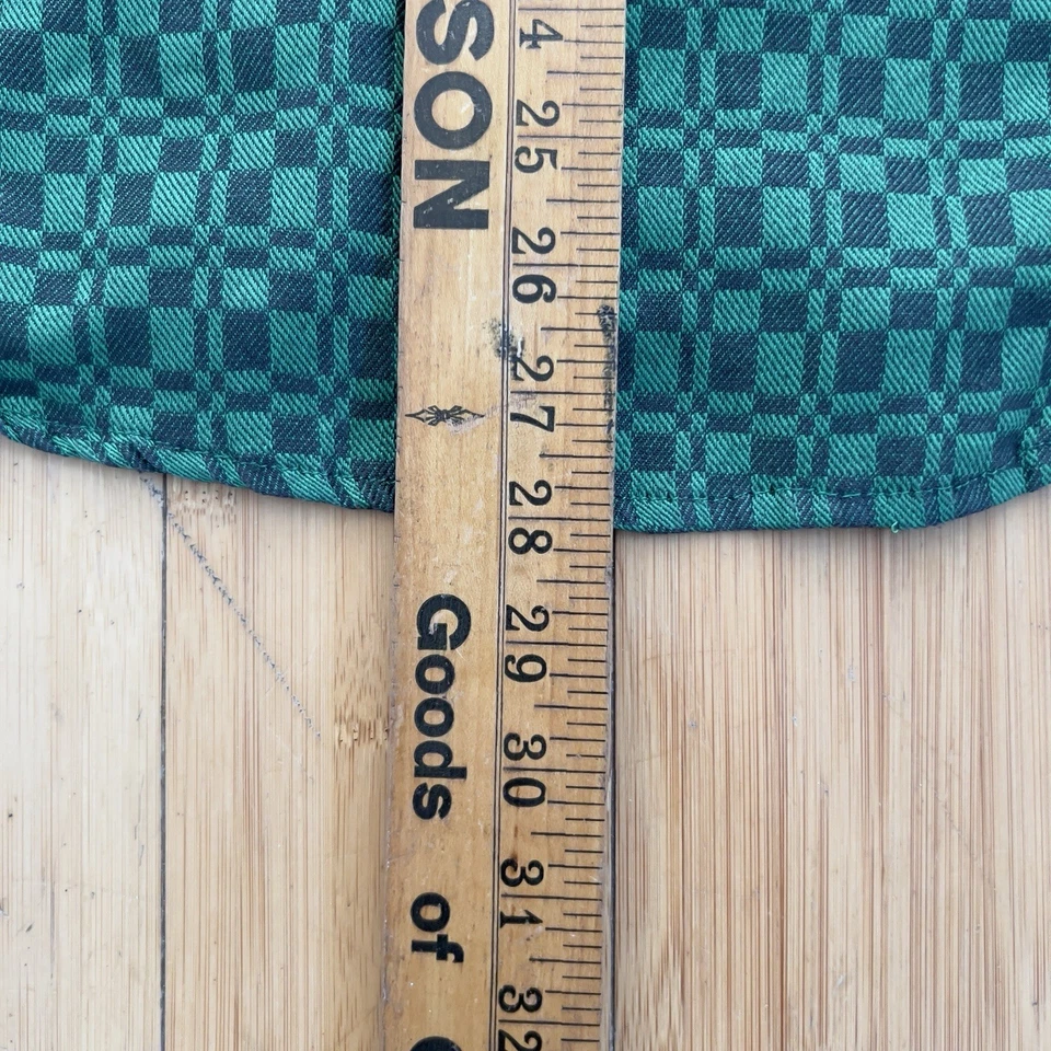 Corridor NYC Shirt Mens Medium Green Black Long Sleeve Pearl Snap Geometric - Image 4 of 4