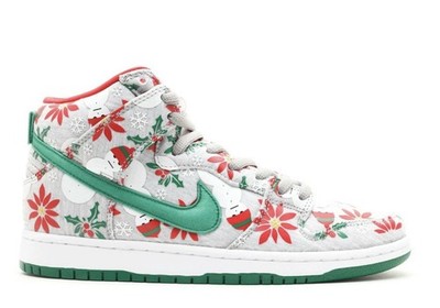 Size 8 - Nike Concepts x Dunk Premium SB High Ugly Christmas Sweater With Box
