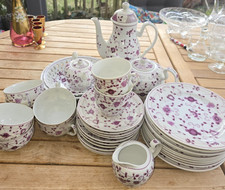 August Warnecke China Purpur Kaffee/Teegeschirr