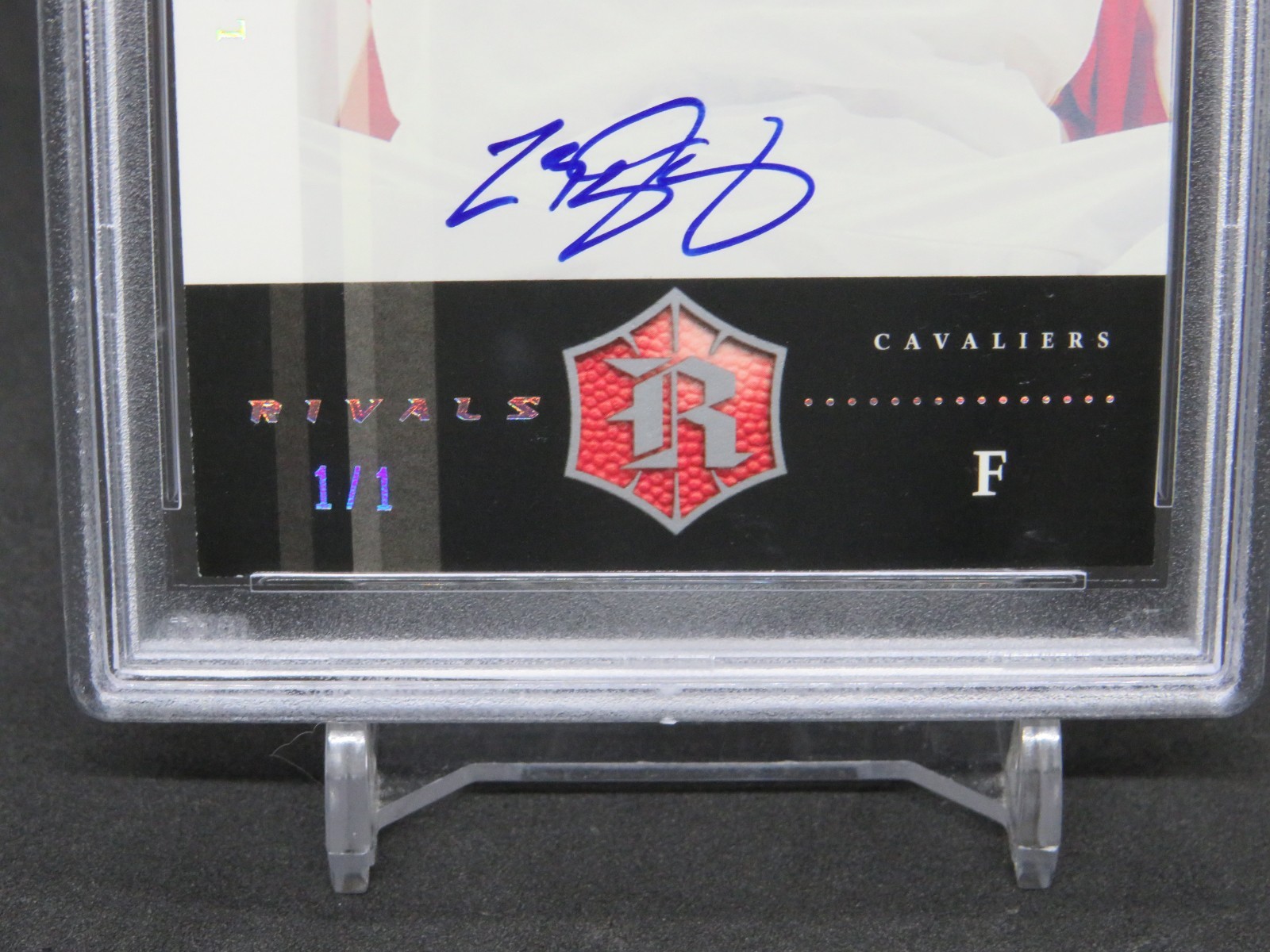 2004 UPPER DECK RIVALS LEBRON JAMES ON CARD AUTO 1/1 PSA AUTHENTIC AL2 view 3