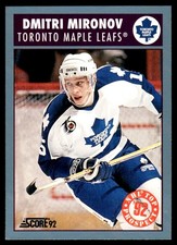 1992-93 Score Canadian Dmitri Mironov Toronto Maple Leafs #468