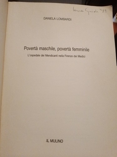daniela lombardi Povertà maschile, povertà femminile L'Ospedale dei mendicanti n - Imagen 2 de 5