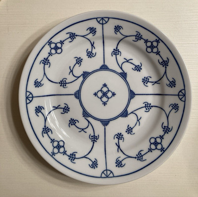 Vintage Jager Eisenberg Blau Saks Ceramic 7.5  Dessert Plate Germany (4 avail)
