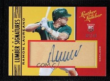 2019 Leather & Lumber Rookie Signatures Black 9/10 Ramon Laureano #104 Auto e8i