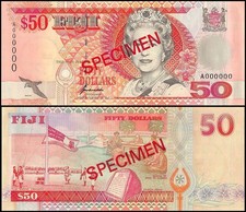 Fiji 50 Dollars, 1996 ND, P-100as, UNC, Specimen