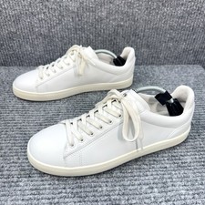 Stuart Weitzman Livvy Classic Sneakers Women s 8.5 White Leather Lace Up Shoes