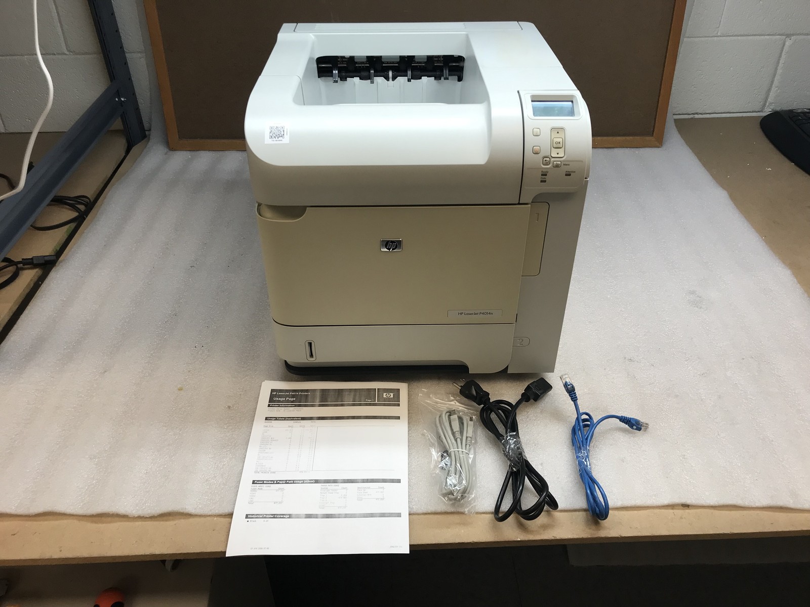 HP LaserJet P4014n Workgroup Monochrome Laser Printer, 476k Pages - TESTED