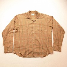 Vintage 1950s McGregor Scotset Plaid Board Shirt Long Sleeve Medium 15
