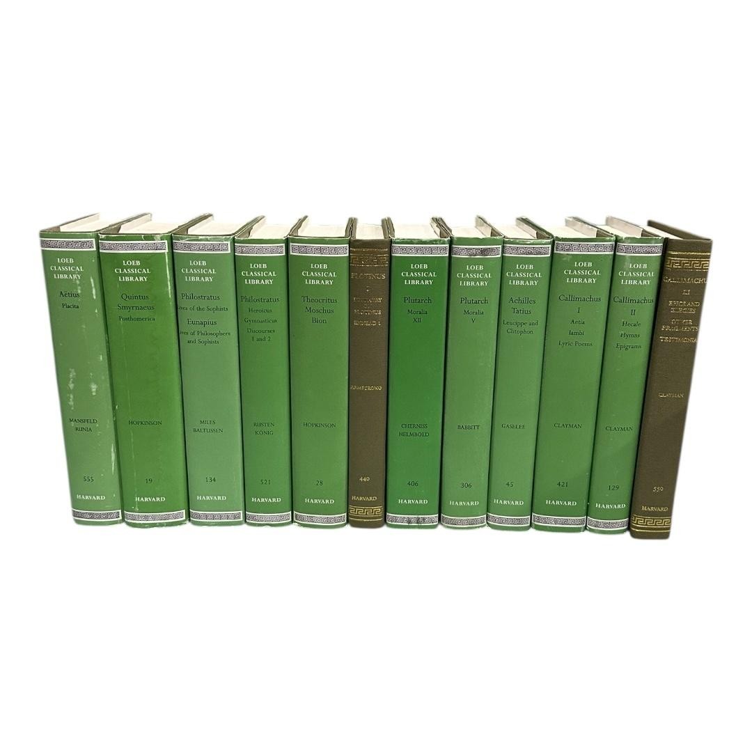 Loeb Classical Library Aetius Plutarch Greek 10 Vol Set Green HC Harvard