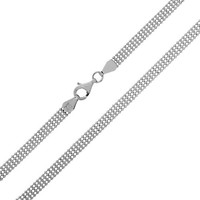 Cavill Silberhalskette 45 Cm 925 Sterling Silber Rhodiniert Elegant
