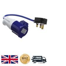 Robust 13A to 16A Converter for Tools and Lighting - 200mm Cable for Easy Access