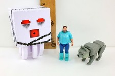 DIAMOND ARMOR STEVE • Ghast & Dennis • A Minecraft Movie Figure Toys Jack Black