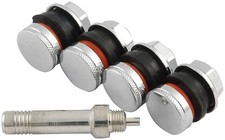 Allstar Valve Stem Bolt-on Flush Mount 12 Inch Rim Hole Steel Chrome Set Of 4