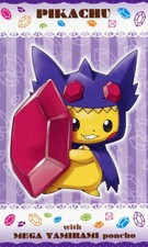 Pokemon Pikachu Mega Yamirami Poncho Character Business Card 3.6x2.2in