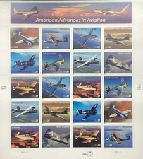 Full Sheet of 2005 37  Cent Advances in Aviation SC# 3916-25 MNH