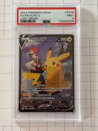 Pikachu V TG16/TG30 Swsh11: Lost Origin Trainer Gallery Holo - PSA 9
