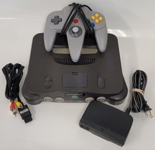 Nintendo N64 Console - Grey - Tested  Controller  Cords NUS-001 USA 