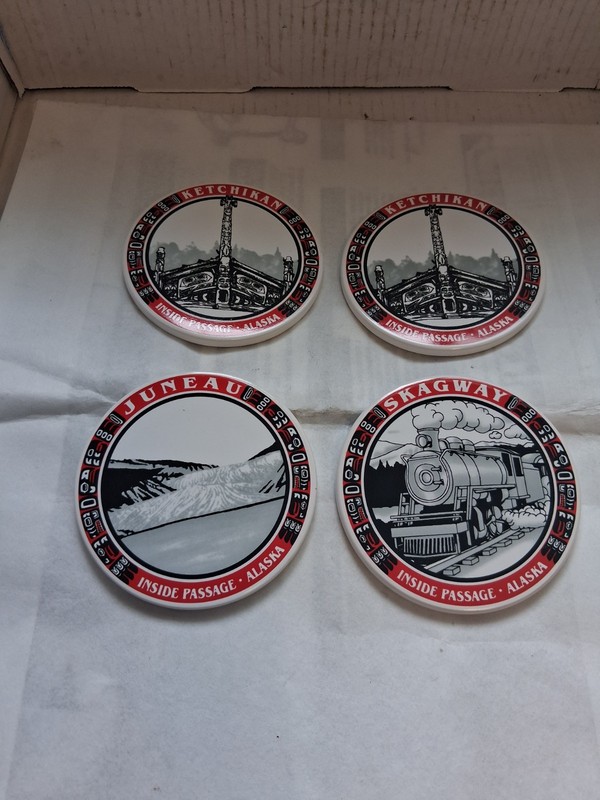 Group Of Alaskin Beverage Coasters