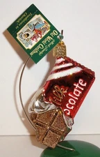 2015 MILK CHOCOLATE CANDY BAR - OLD WORLD CHRISTMAS - BLOWN GLASS ORNAMENT - NEW