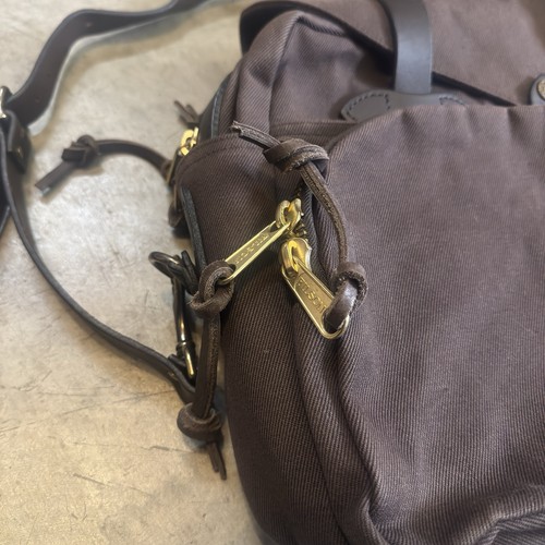 Filson Rugged Twill Original Briefcase Limited Edition Brown w/ Leather Straps - Picture 2 of 8