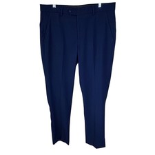 Vince Camuto Mens Size 36x30 Navy Dress Pants Classic Tapered Fit Flat Front