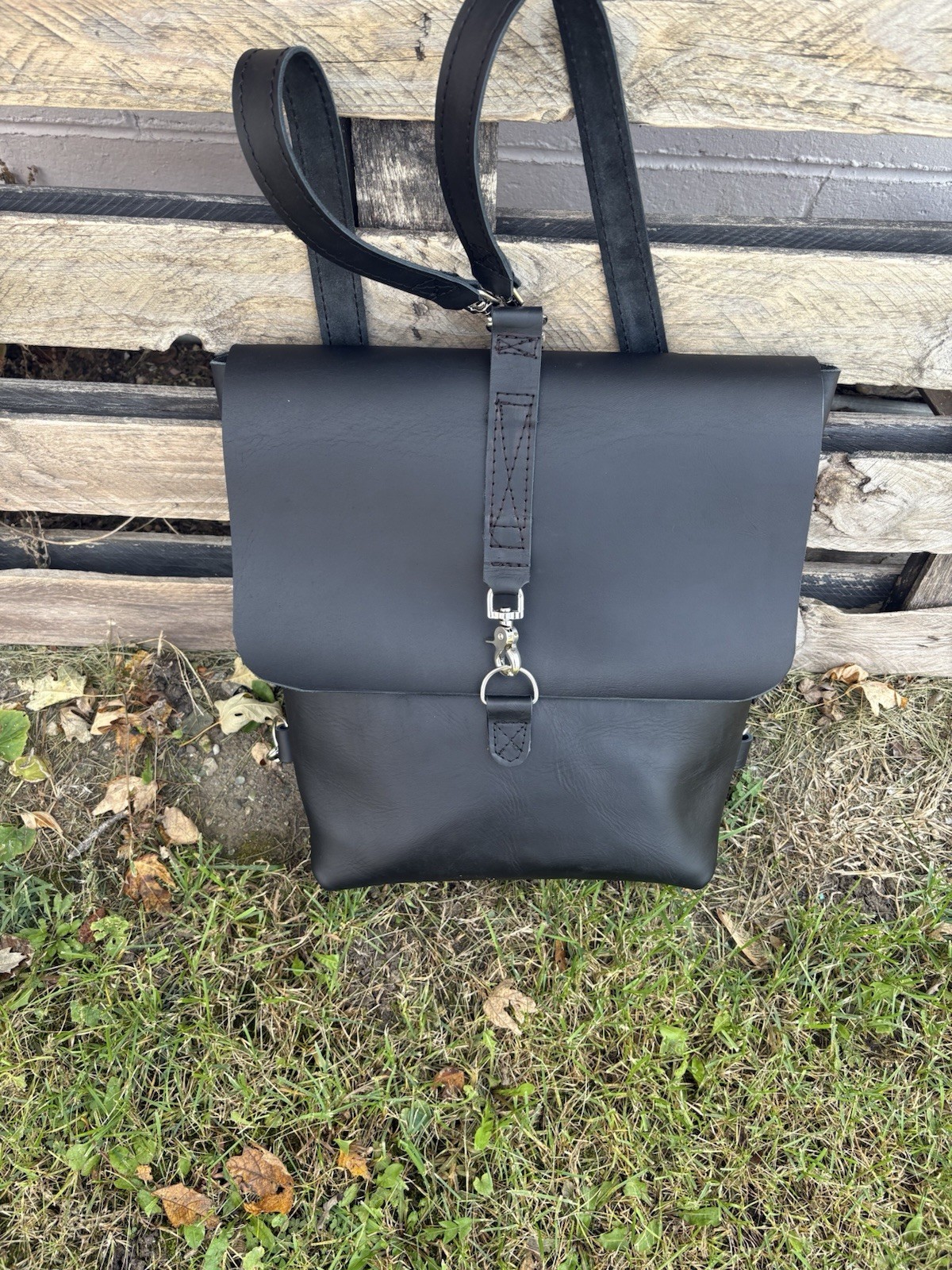 Mochila de cuero camping sendero, senderismo, oficina, escuela ¡NUEVA!