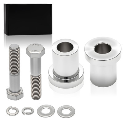Chrome CNC Solid Billet Handlebar Riser Bushings for Harley Softail 2018-2022