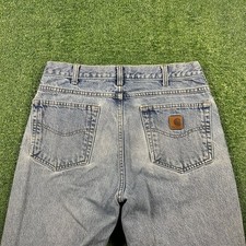 Vintage Carhartt Denim Jeans B17STW 32x30 Workwear Grunge Y2K Distressed
