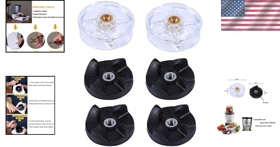 Base Gear Compatible with Magic Bullet Blender- Replacement Part - Image 2 of 4