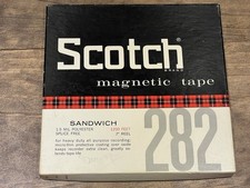 Vintage 3M Scotch 282 Magnetic Tape 7 Sandwich 1200ft W/ Box VTG Made In USA