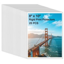 25PCS 8" x 10" Clear Rigid Card Sleeves   Waterproof Hard x 10 ",