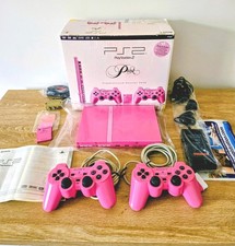 Pink PlayStation 2 PS2 Slim Starter Pack VGC - Complete PAL + Official Cables