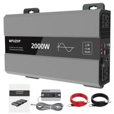 MFUZOP 2000W Pure Sine Wave Inverter 12V DC to 110V/120V AC, Surge 4000W, Pow...