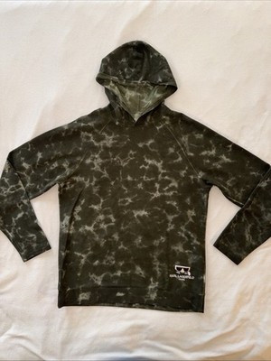 Karl Lagerfeld Paris Mens Tie Dye Reverse French Terry Hoodie MEDIUM Green $179