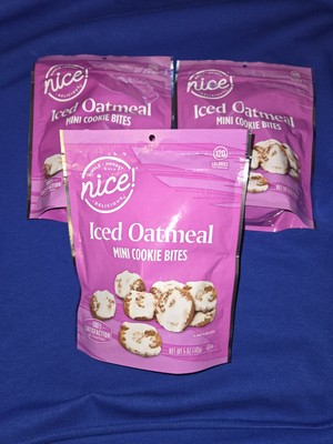 3 New Mini Cookie Bites Iced Oatmeal 5.0oz Fresh  Resealable Travel Snack Pantry